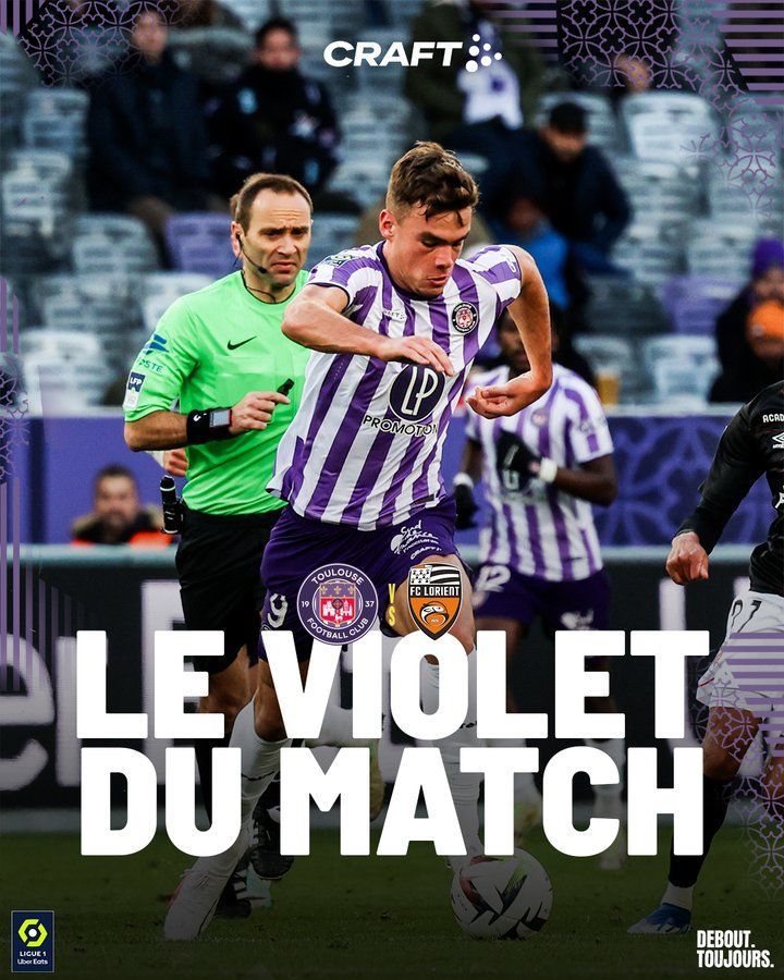 T F C Lorient Thijs Dallinga Est Le Violet Du Match Toulouse Fc