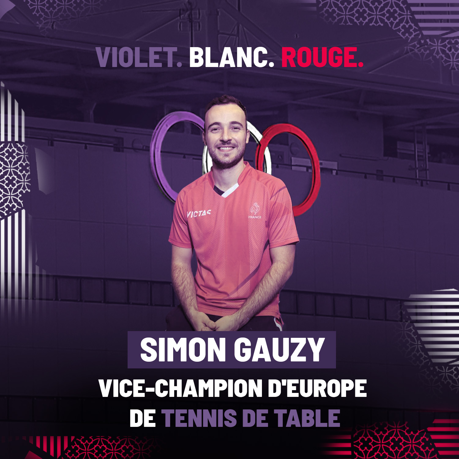 Simon Gauzy, vice-champion d'Europe de tennis de table - Toulouse FC